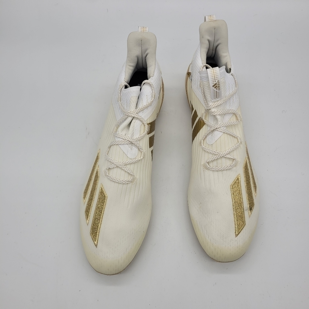 Adidas Shoes Men's 17 Adizero Football Cleats White Gold EH2547 - Picture 2 of 8